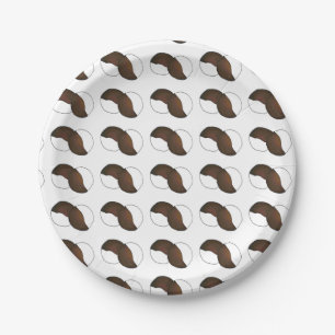 New York City NYC Iconic Black and White Cookie Paper Plate