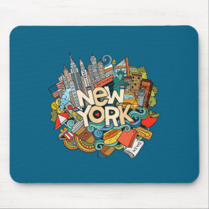 New York City Nyc Iconic Skyline Big Gift So _1  Mouse Pad