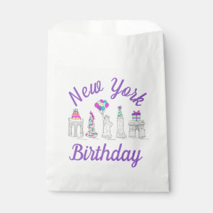 New York City NYC Landmarks Birthday Party Favour Bag