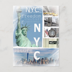 New York City Nyc Modern Pop Art Ny Template Postcard