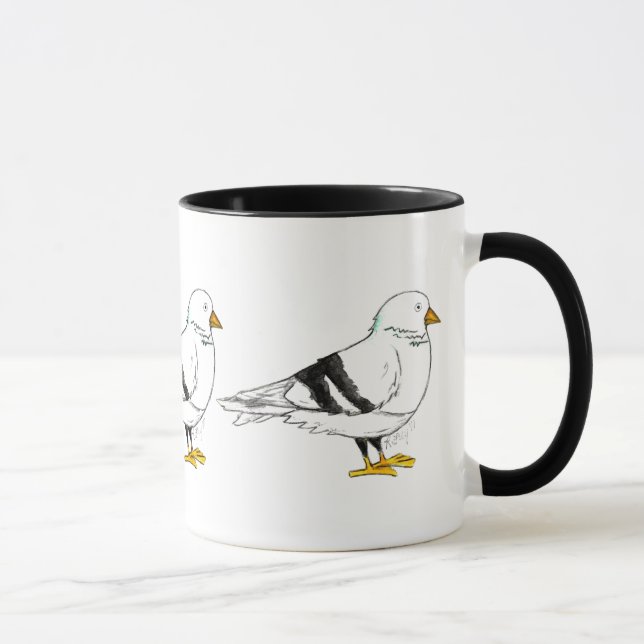 New York City NYC Pigeon Bird Mug (Right)