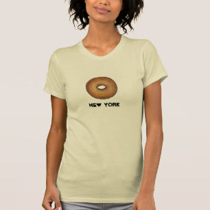 New York City NYC Plain Bagel Breakfast Food T-Shirt