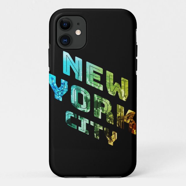 New York City NYC Skyline Downtown Manhattan Metro Case-Mate iPhone Case (Back)