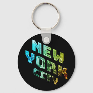 New York City NYC Skyline Downtown Manhattan Metro Keychain