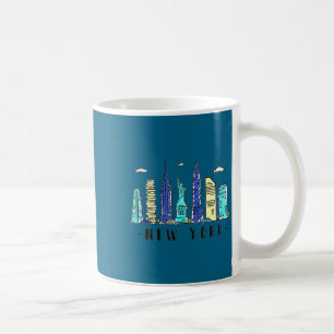 New York City Nyc Skyline Ny Watercolor Souvenir G Coffee Mug