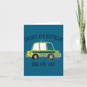 New York City Nyc Yellow Taxi Cab Birthday Party Card