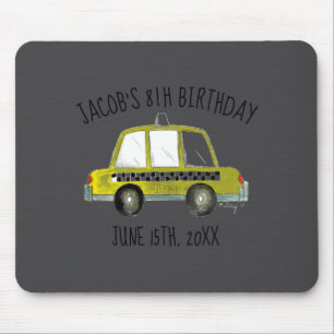 New York City Nyc Yellow Taxi Cab Birthday Party  Mouse Pad