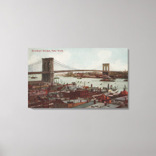 New York City, NYView of the Brooklyn Bridge Canvas Print