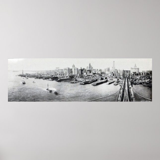 New York City Panorama Photograph (1918) Poster (Front)