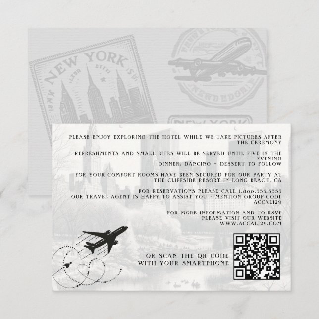 New York City Passport Details Enclosure Card (Front/Back)