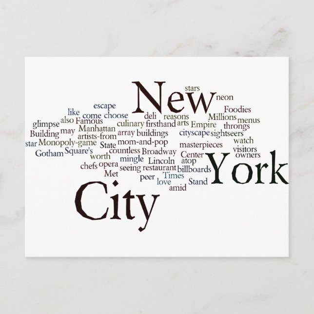 New York City Postcard (Front)