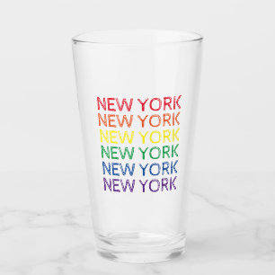New York City Rainbow LGBT Gay Pride NYC Glass