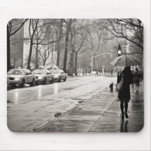 New York City - Rainy Day in Greenwich Village Mouse Pad