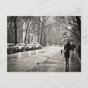 New York City - Rainy Day in Greenwich Village Postcard