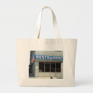 New York City Restaurant - Manhattan Eats Large Tote Bag