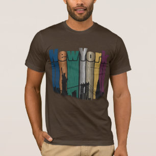 New York City Retro Skyline Graphic T-Shirt