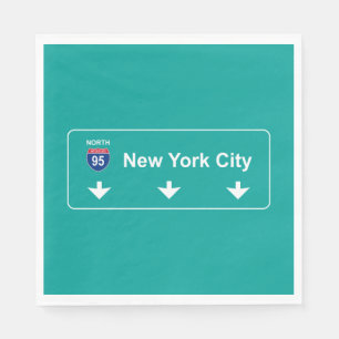 New York City Road Sign Napkin
