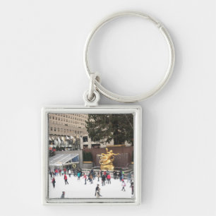New York City Rockefeller Centre Ice Skating Rink Keychain