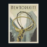 New York City | Rockefeller Centre Postcard<br><div class="desc">Anderson Design Group is an award-winning illustration and design firm in Nashville,  Tennessee. Founder Joel Anderson directs a team of talented artists to create original poster art that looks like classic vintage advertising prints from the 1920s to the 1960s.</div>