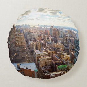 New York City Round Pillow