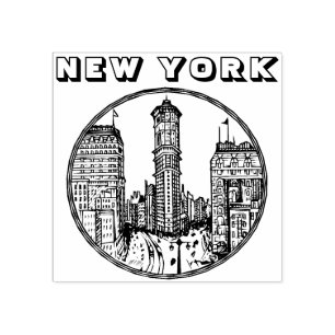 New York City Sibley Triangle Building Rubber Stam Rubber Stamp