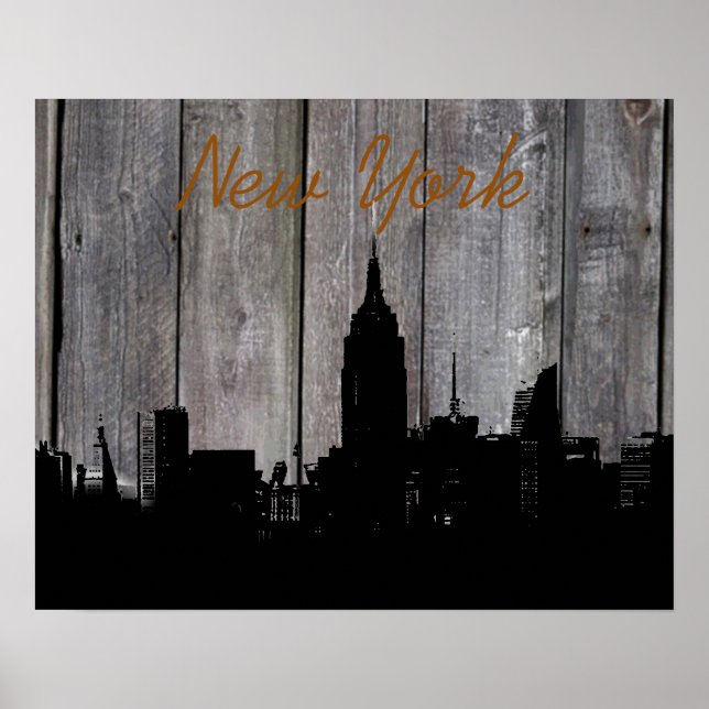 New York City Silhouette Pop Art Poster (Front)