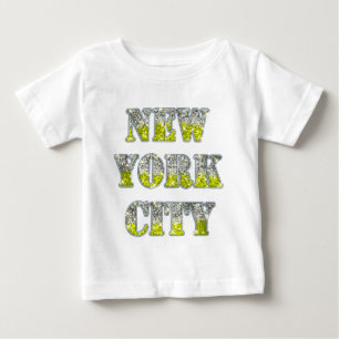 New York City Silver Gold Glitters Baby T-Shirt