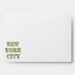New York City Silver Gold Glitters Envelopes