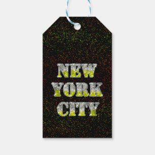 New York City Silver Gold Glitters Gift Tags
