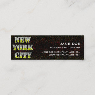 New York City Silver Gold Glitters Mini Business Card