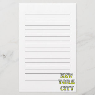 New York City Silver Gold Glitters Stationery