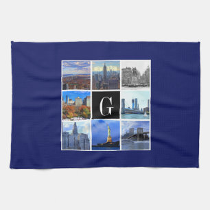 New York City Skyline 8 Image Photo Collage Kitchen Towel