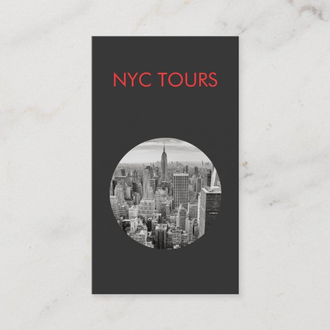 New York City Skyline and Empire State Building Business Card (Front)