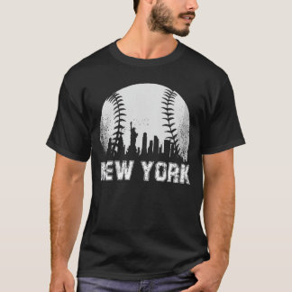 New York City Skyline Baseball Lover funny T-Shirt