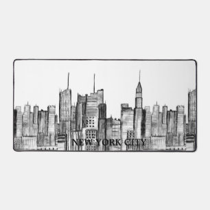 New York City Skyline Black Modern Manhattan NYC