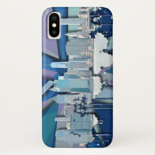 New York City Skyline   Blue 3D Case-Mate iPhone Case