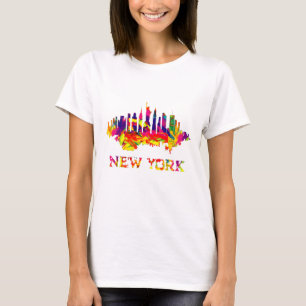 New York City skyline bright colourful T-Shirt