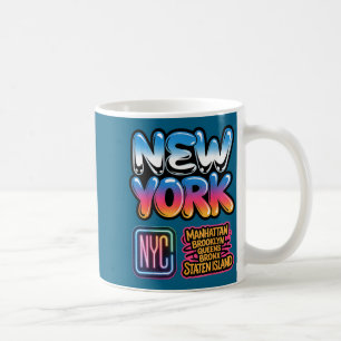 New york city skyline bronx queens manhattan state coffee mug
