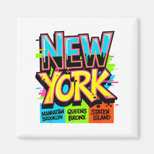 New york city skyline bronx queens manhattan state magnet