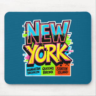 New york city skyline bronx queens manhattan state mouse pad