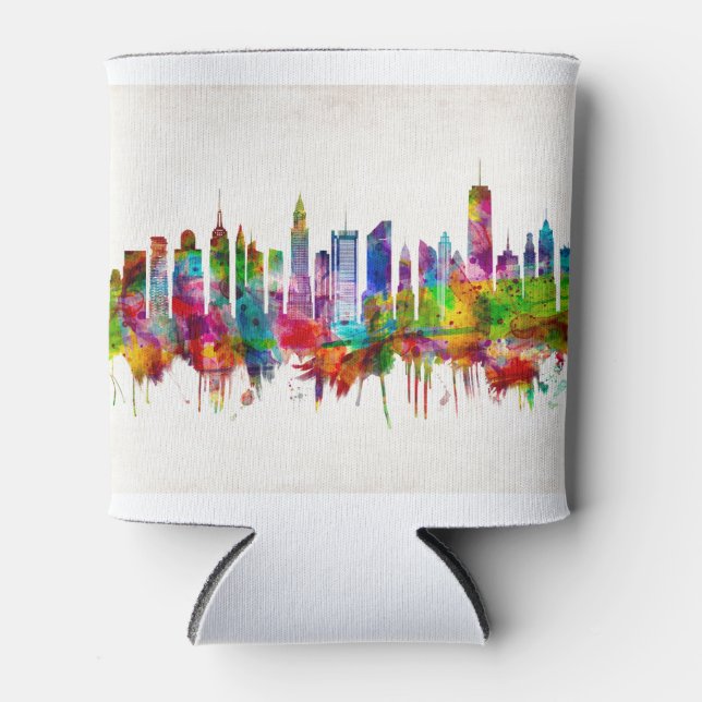 New York City Skyline Can Cooler (Front)