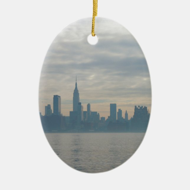 New york city skyline ceramic ornament (Front)