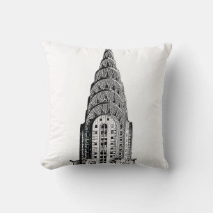 New York City Skyline: Chrysler Building Dome Throw Pillow