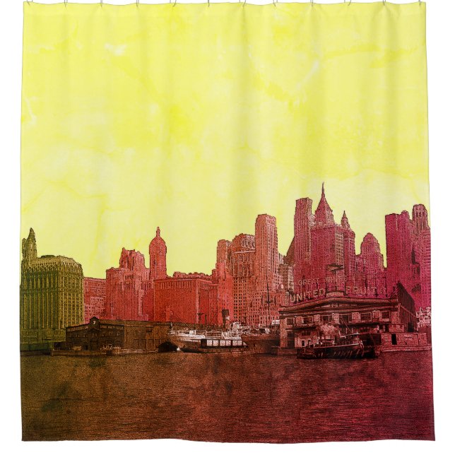NEW YORK CITY SKYLINE COLORFUL COMIC LOOK (Front)