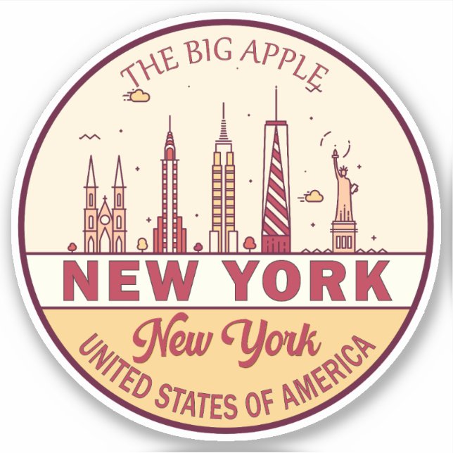 New York City Skyline Emblem Shot (Front)