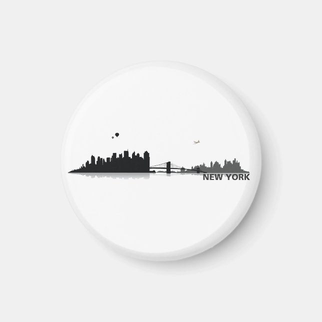 New York City Skyline fridge Magnet (Front)