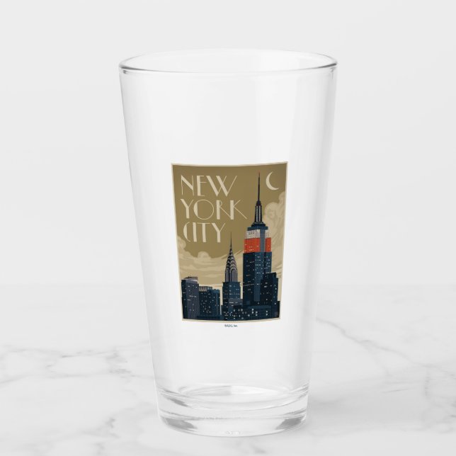 New York City Skyline Glass (Front)