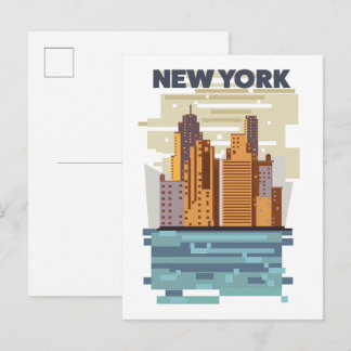 New York City Skyline Invitation Postcard