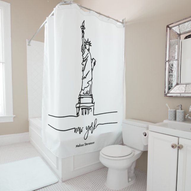 New York City Skyline Lady Liberty Statue (In Situ)