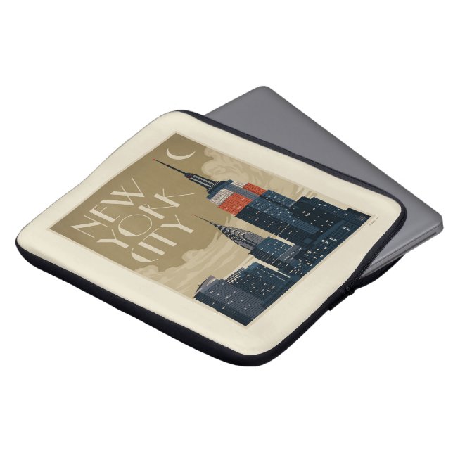 New York City Skyline Laptop Sleeve (Front Top)